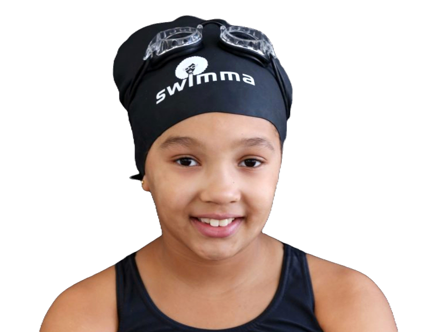 Swimma Swim Cap - Afro Kids ( 7 + & Adults)