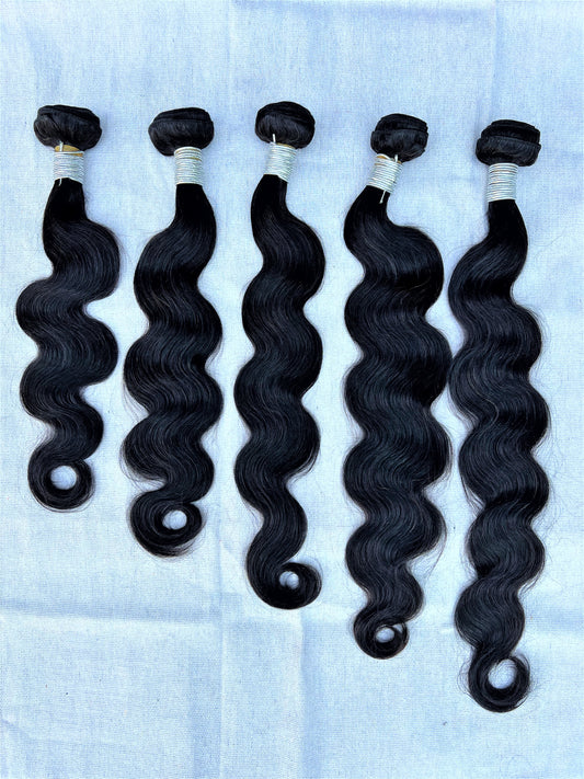 Black Weft Bundles Extensions